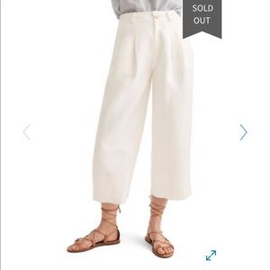 Madewell linen blend wide leg pants